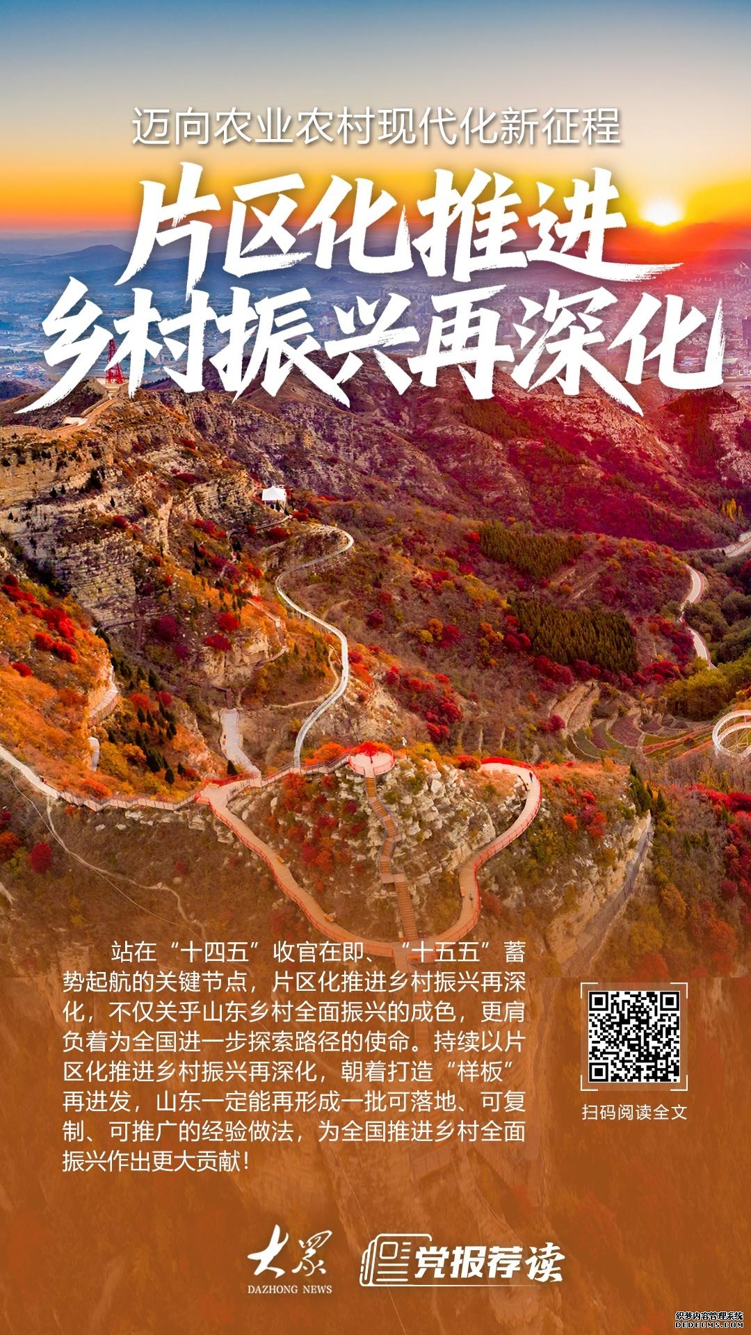 迈向农业农村现代化新征程,片区化推进乡村振兴再深化